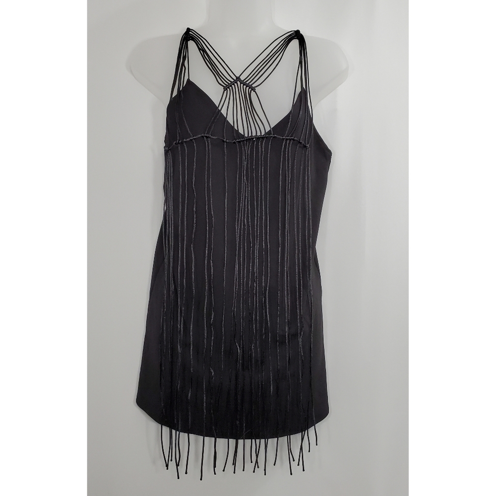 Zara Black Strappy Macrame Top